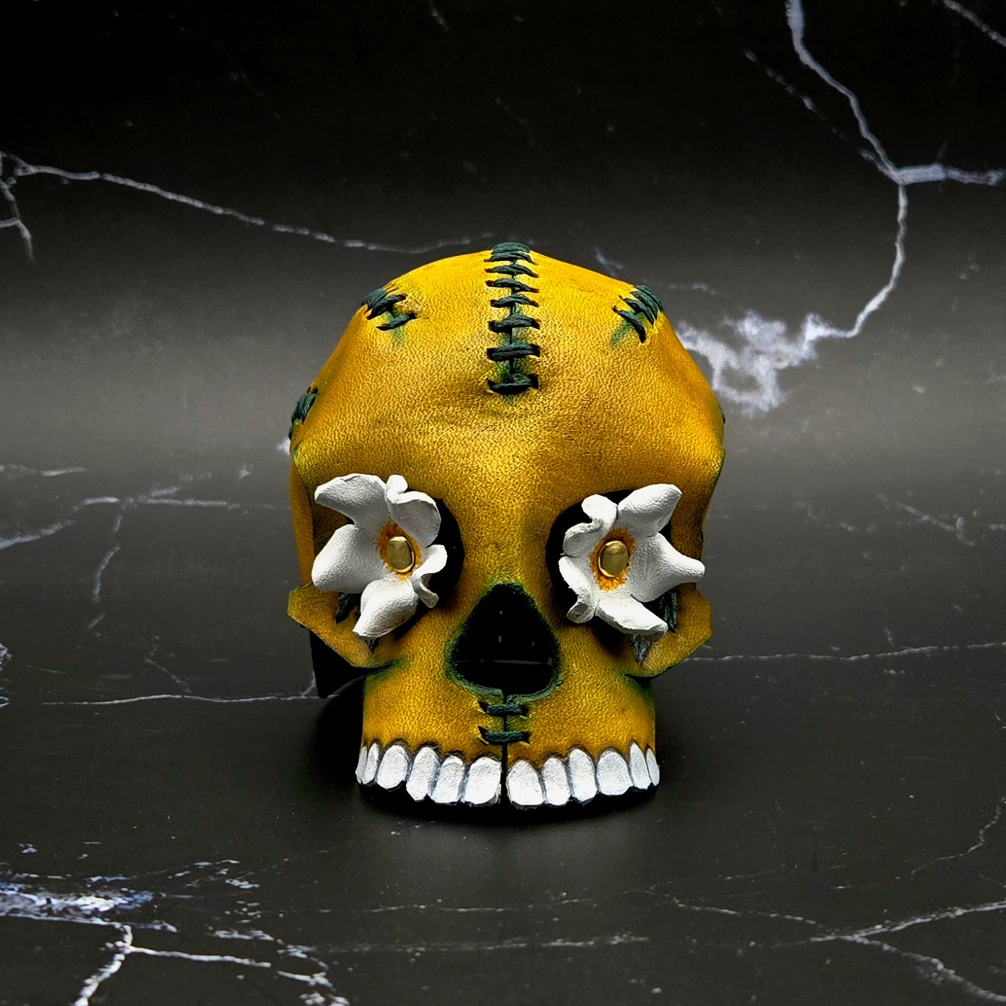 Small Leather 3D Skull