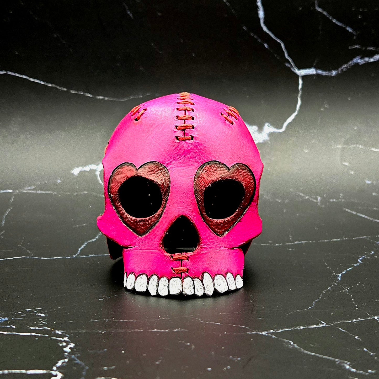 Small Leather 3D Skull