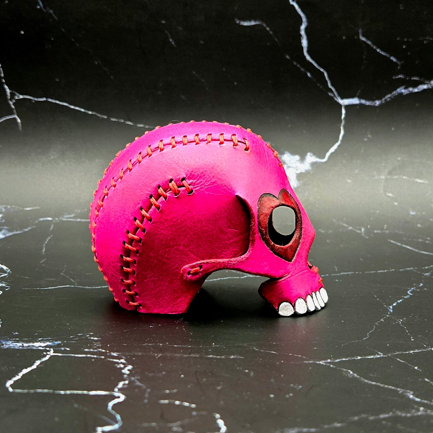 Small Leather 3D Skull