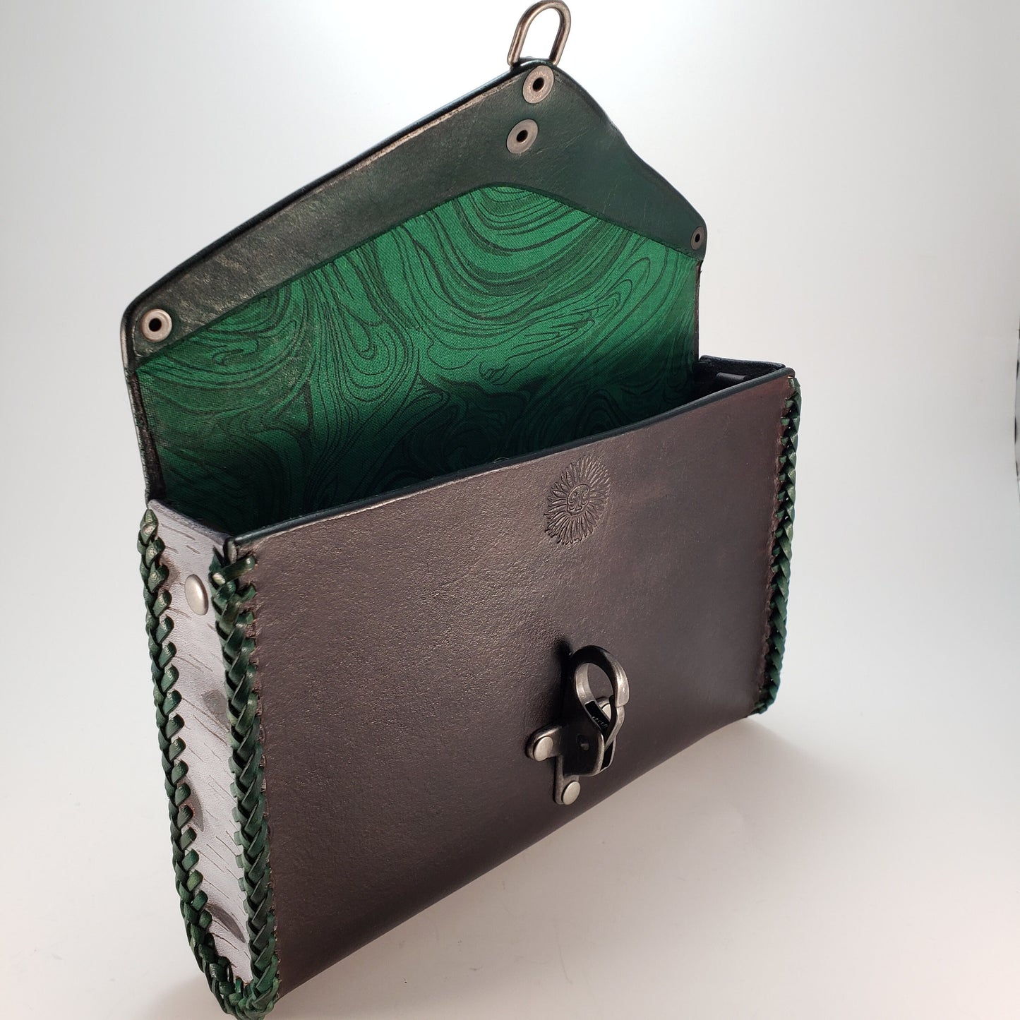White Birch Leather Clutch